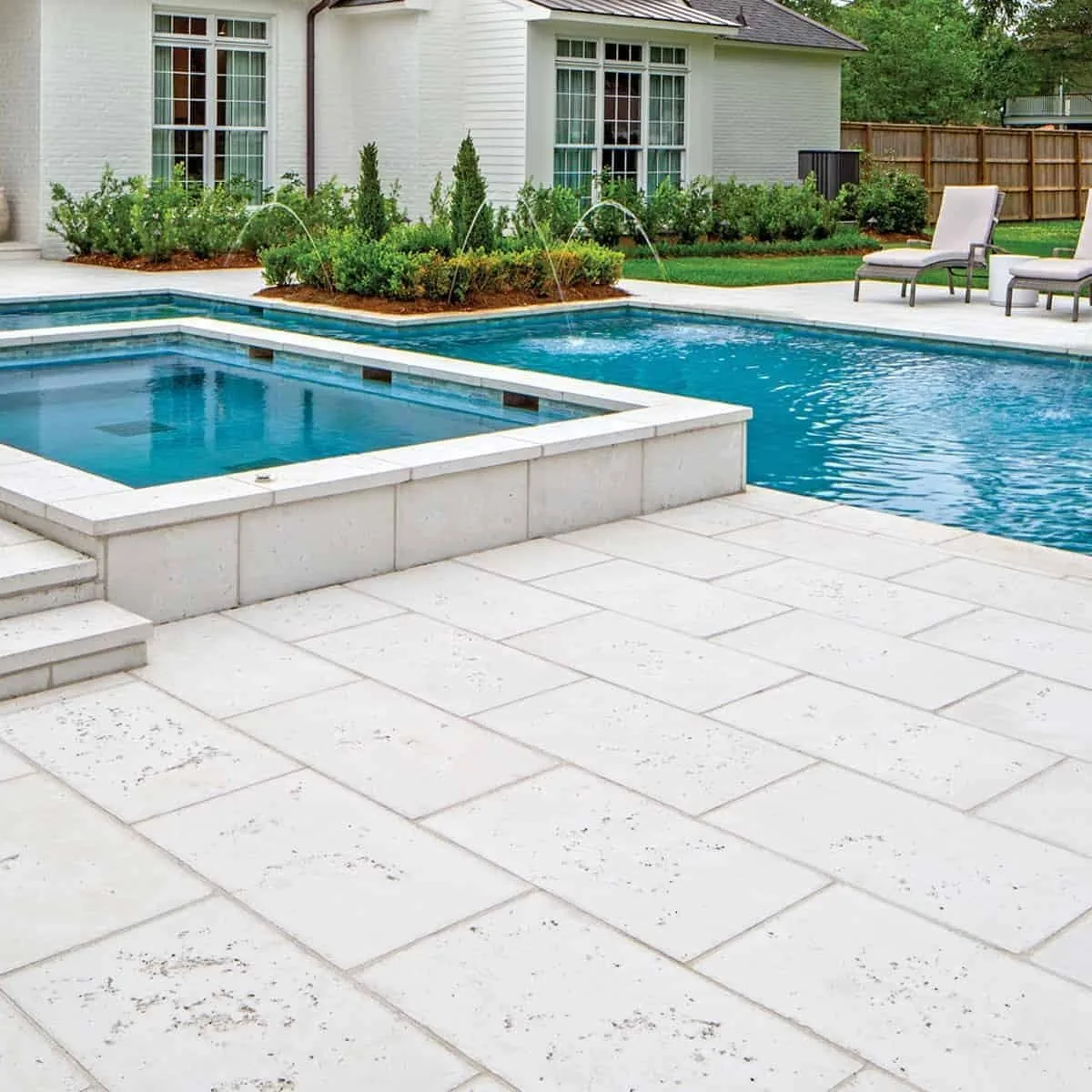Slip resistant pool deck pavers installation around a residential pool, pool deck remodeling Fort Myers FL